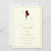 Save The Date Mariage Rose Ivory Gold (Devant)