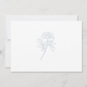 Save The Date Mariage Rose moderne bleu & blanc (Dos)