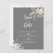 Save The Date Mariage rose rose rose classique (Devant)