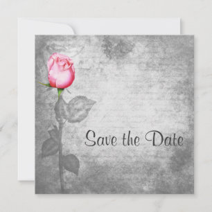 Save The Date Mariage rose rose rose vintage