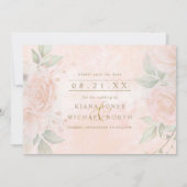 Save The Date Mariage Rose souple ID828 (Dos)