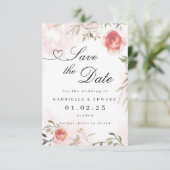 Save The Date Mariage rose vif Enregistrer la date (Debout devant)