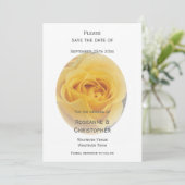 Save The Date Mariage Rosebud jaune (Debout devant)