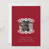 Save The Date Mariage rouge et blanc d'Afrique tribale (Dos)