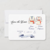 Save The Date Mariage roumain rustique Costumes folkloriques tra (Devant)
