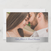 Save The Date Mariage Royal Bleu Enregistrer La Date (Dos)