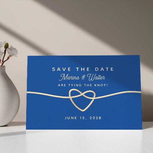 Save The Date Mariage Royal Bleu Enregistrer La Date