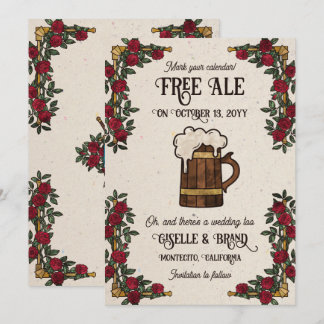 Save The Date Mariage RPG Thème Ale Rouge Gratuit