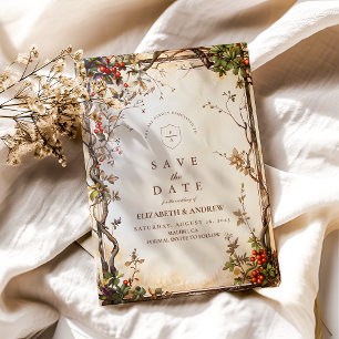 Save The Date Mariage Rustic Berry Branch