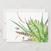 Save The Date Mariage rustique à l'aquarelle en forêt (Dos)