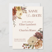 Save The Date Mariage rustique Automne Simple (Devant)