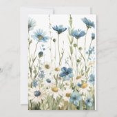 Save The Date Mariage rustique avec des marguerites et du denim  (Dos)