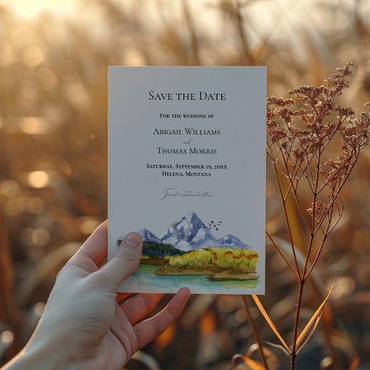 Save The Date Mariage Rustique Blue Mountain Enregistrer La Cart