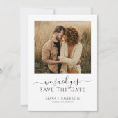 Save The Date Mariage Rustique Boho Photo Enregistrer La Date (Devant)