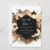 Save The Date Mariage rustique Boho unique (Devant)