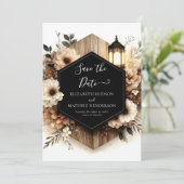 Save The Date Mariage rustique Boho unique (Debout devant)