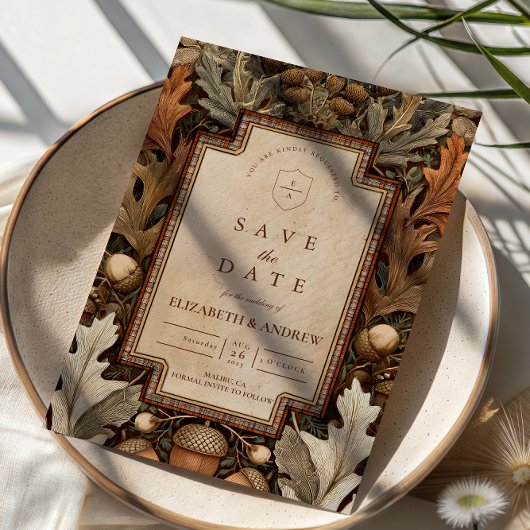 Save The Date Mariage Rustique Bois de Chêne
