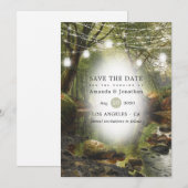 Save The Date Mariage Rustique Bois Sauvage Verdure (Devant / Derrière)