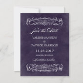 Save The Date Mariage Rustique Chic Enregistrer La Date - Violet (Devant)