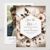 Save The Date Mariage rustique classique romantique (Devant / Derrière)