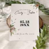 Save The Date Mariage rustique Cotton Greenery
