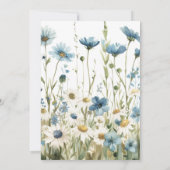 Save The Date Mariage rustique Daisées & Faded Denim (Dos)