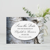 Save The Date Mariage rustique de Birch Tree (Debout devant)