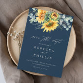 Save The Date Mariage rustique de tournesol Eucalyptus