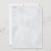 Save The Date Mariage rustique d'hiver gris argenté et floral iv (Dos)