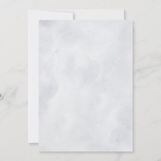 Save The Date Mariage rustique d'hiver gris argenté et floral iv (Dos)