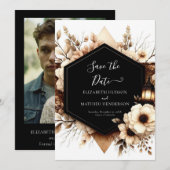 Save The Date Mariage rustique élégant numérique (Devant / Derrière)