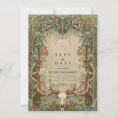 Save The Date Mariage Rustique en Bois d'Automne (Devant)