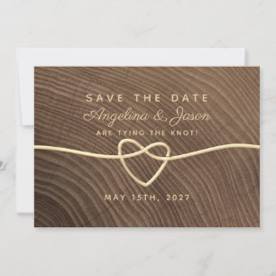 Save The Date Mariage Rustique En Bois Enregistrer La Date