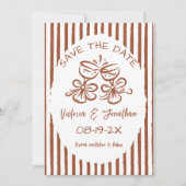 Save The Date Mariage rustique en terre cuite (Devant)