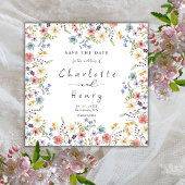 Save The Date Mariage Rustique Fleur sauvage Floral Garden