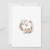 Save The Date Mariage rustique floral Pampas épouvantable (Dos)