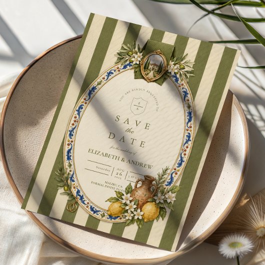 Save The Date Mariage rustique italien