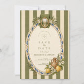 Save The Date Mariage rustique italien (Devant)