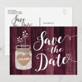 Save The Date Mariage Rustique Moderne dans un Pot en Terre "Sav (Devant / Derrière)