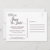 Save The Date Mariage Rustique Moderne en Bocal Mason - Épargnez (Dos)