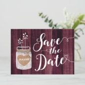 Save The Date Mariage Rustique Moderne en Bocal Mason "Save the  (Debout devant)