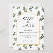 Save The Date Mariage rustique moderne et élégant (Devant)