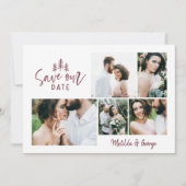 Save The Date mariage rustique multi-photo moderne (Devant)