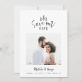 Save The Date mariage rustique multi-photo moderne (Devant)