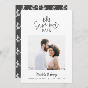 Save The Date mariage rustique multi-photo moderne