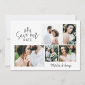 Save The Date mariage rustique multi-photo moderne (Devant)