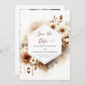 Save The Date Mariage rustique numérique simple (Devant / Derrière)