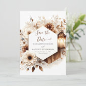 Save The Date Mariage rustique photo modifiable (Debout devant)