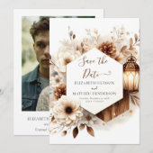 Save The Date Mariage rustique photo modifiable (Devant / Derrière)