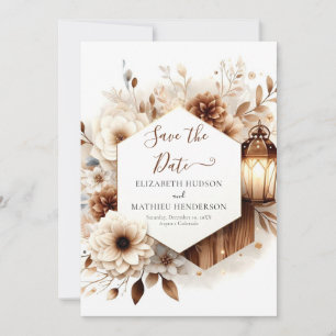 Save The Date Mariage rustique photo modifiable